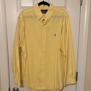 Polo by Ralph Lauren Men's Bright Yellow Dress Shirt